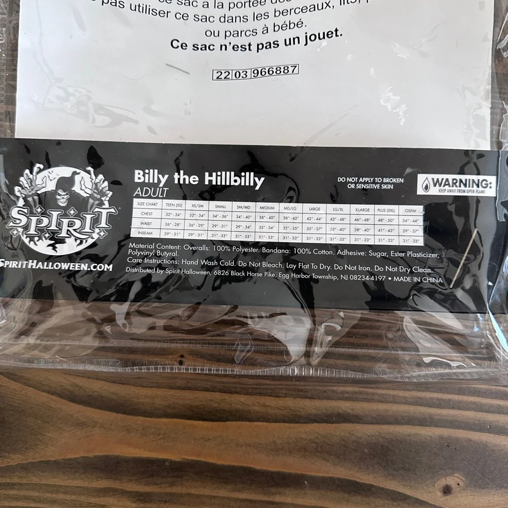 Spirit Billy the Hillbilly Camo Overalls Costume Adult Medium - Picture 5 of 5